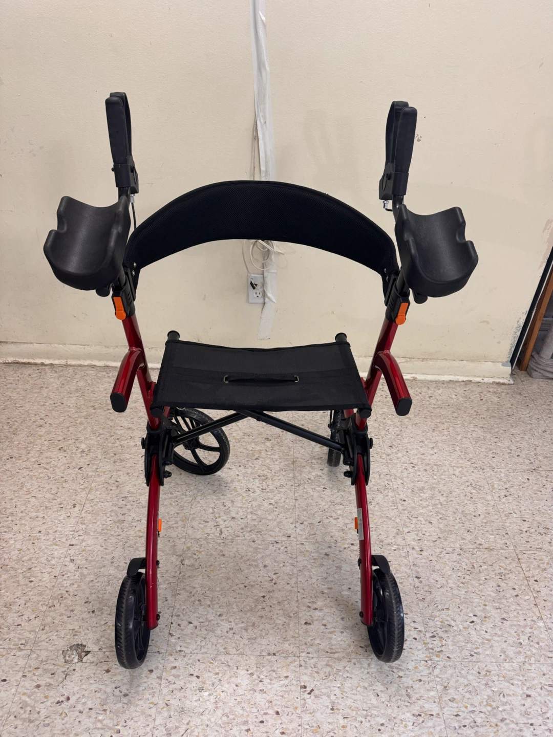 HOMCOM Upright Rollator Walker Red - photo 2
