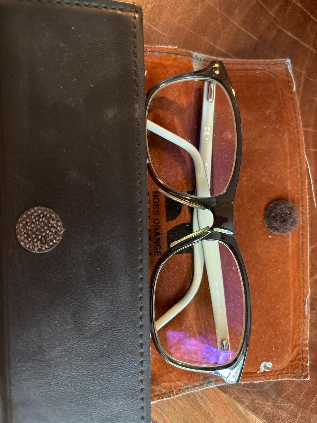 BOSS Orange acetate eyeglasses frame with case