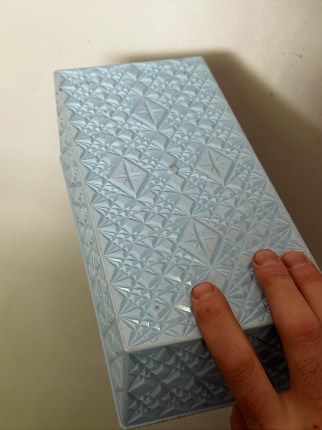 Blue mid century tissue cover box - photo 3