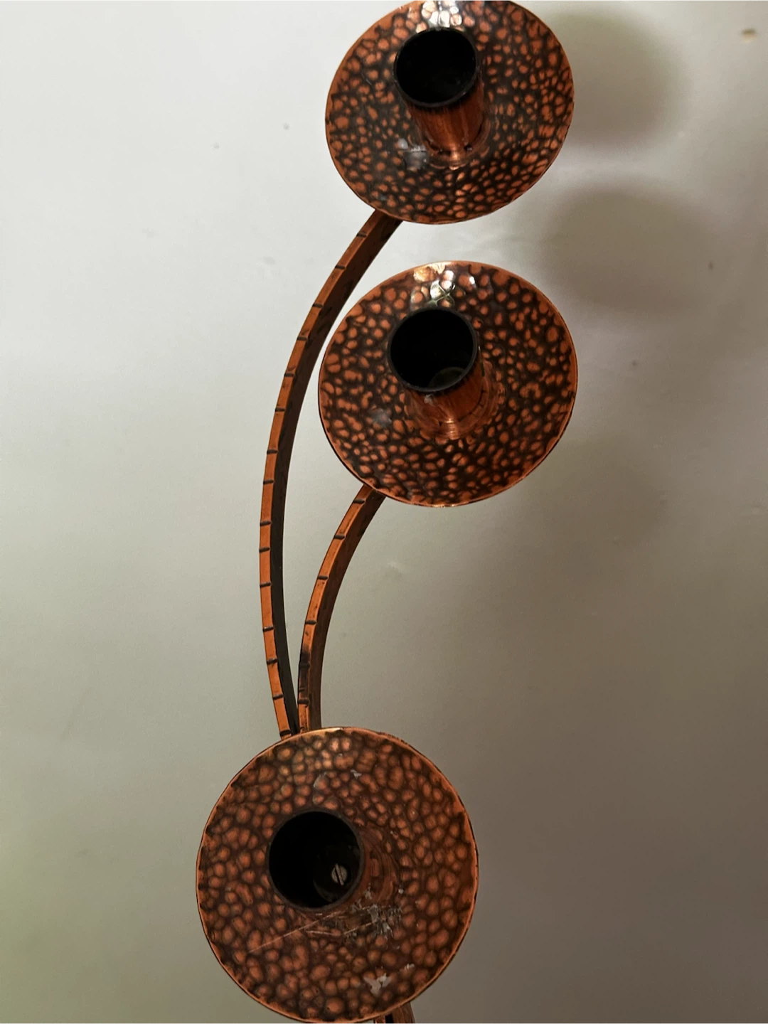 Mid a century Copper Candlestick holder Center Piece - photo 2