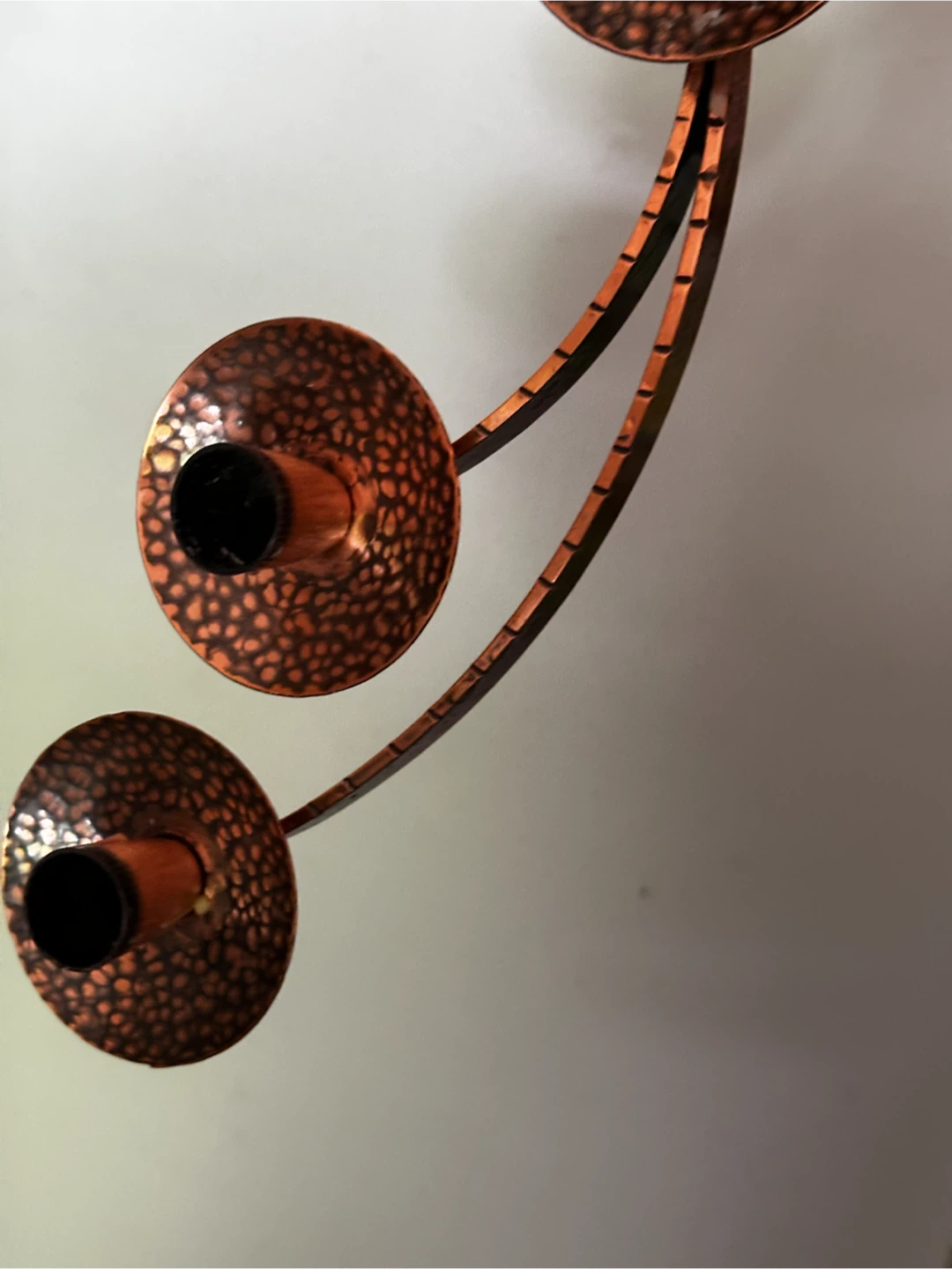 Mid a century Copper Candlestick holder Center Piece - photo 4