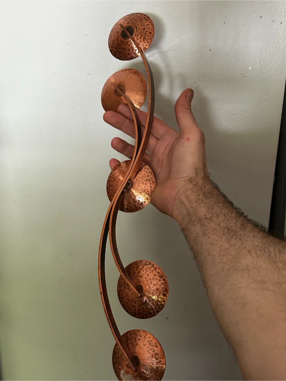 Mid a century Copper Candlestick holder Center Piece - photo 5