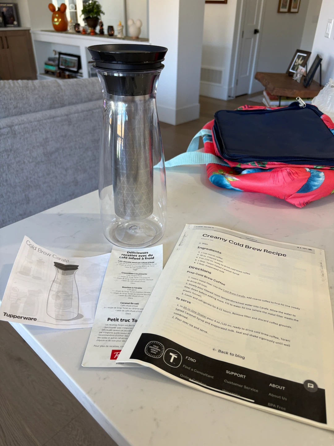 Tupperware Cold Brew Carafe with Infuser