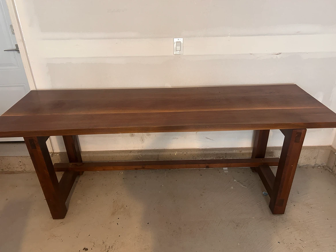 Solid Walnut Custom Built Desk