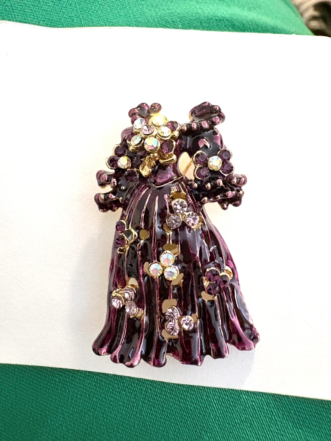 Vintage Purple Enamel Dress Brooch - photo 2