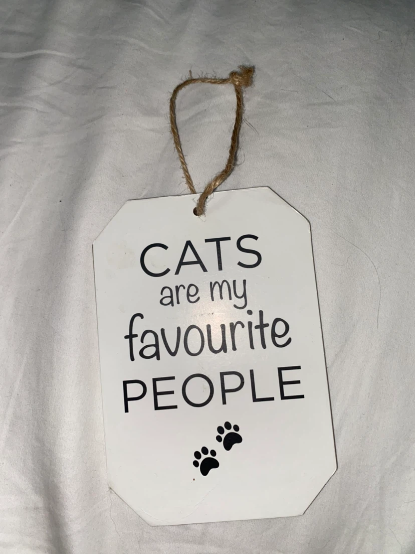 Cats Are My Favourite People Wall Sign - photo 2