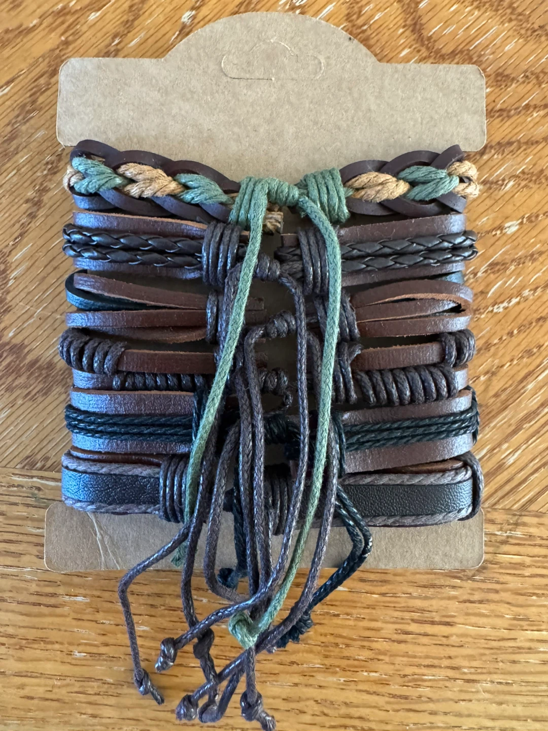 Leather Bracelet Set with Tree of Life Charm - photo 3