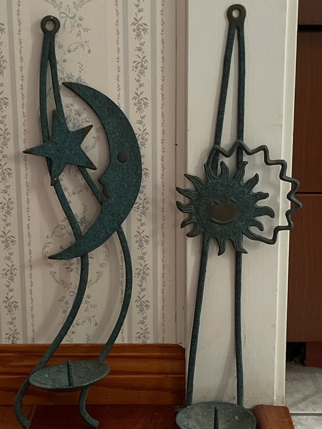 Sun and Moon Wall Sconce Candle Holders - photo 2