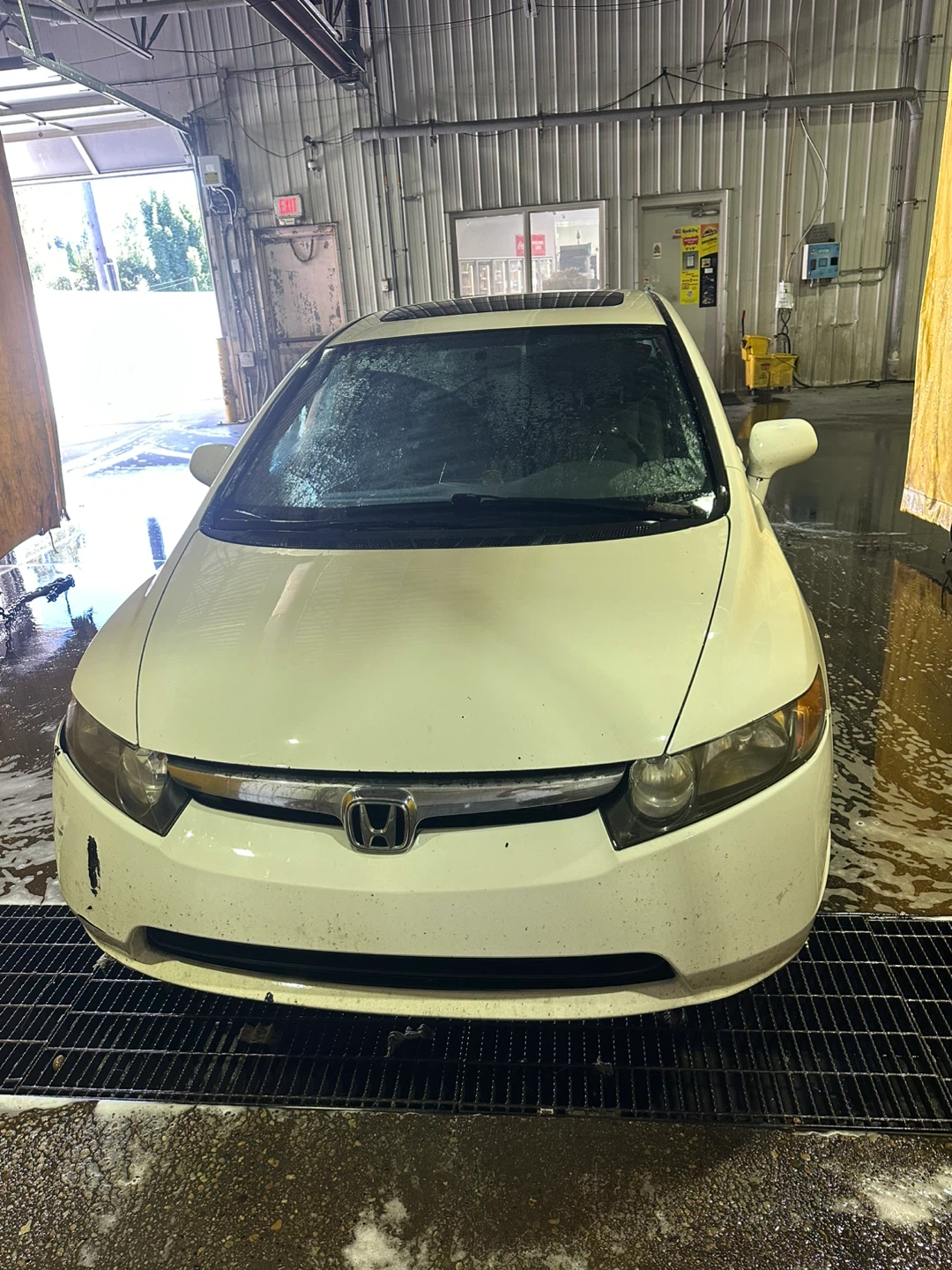 White Honda Civic