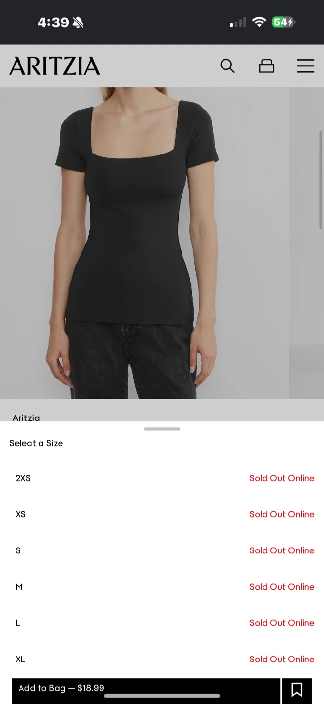 Aritzia Original Contour Squareneck Hip T-Shirt - photo 4