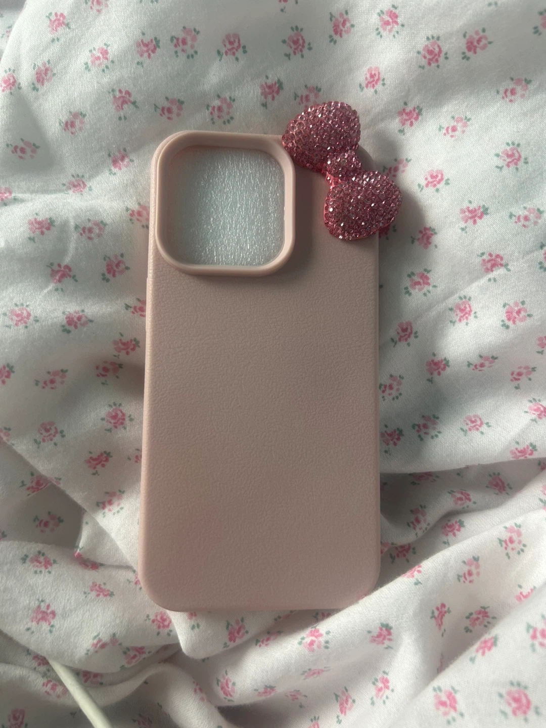 New Pink rhinestone bow iPhone case - photo 3