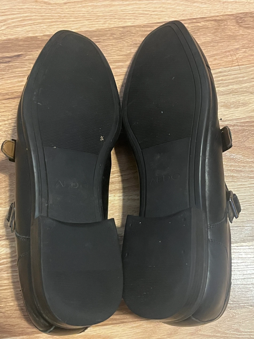 ALDO Black Leather Double Monk Strap Shoes - photo 4