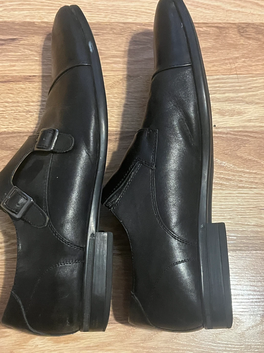 ALDO Black Leather Double Monk Strap Shoes - photo 5