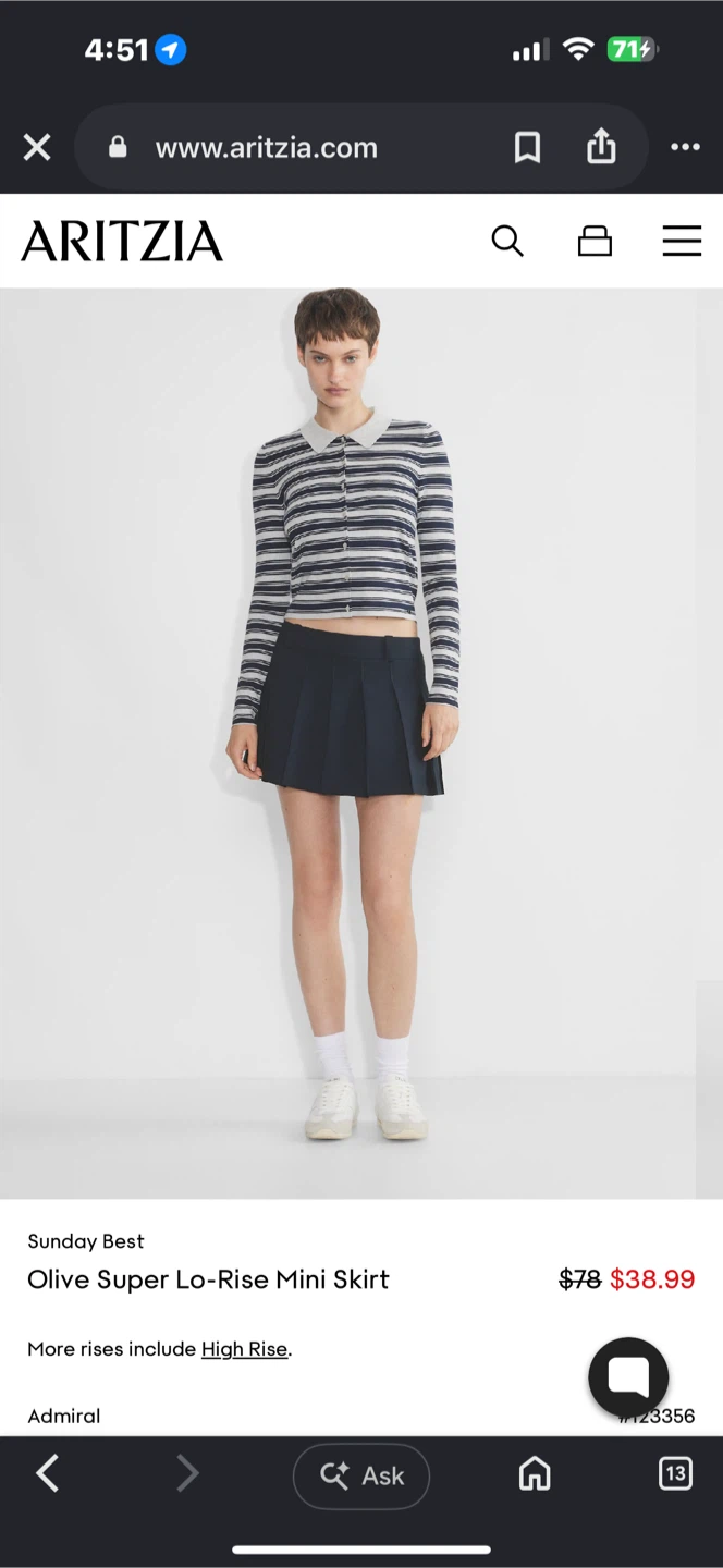 Aritzia Olive Super Lo-Rise Mini Skirt - photo 4