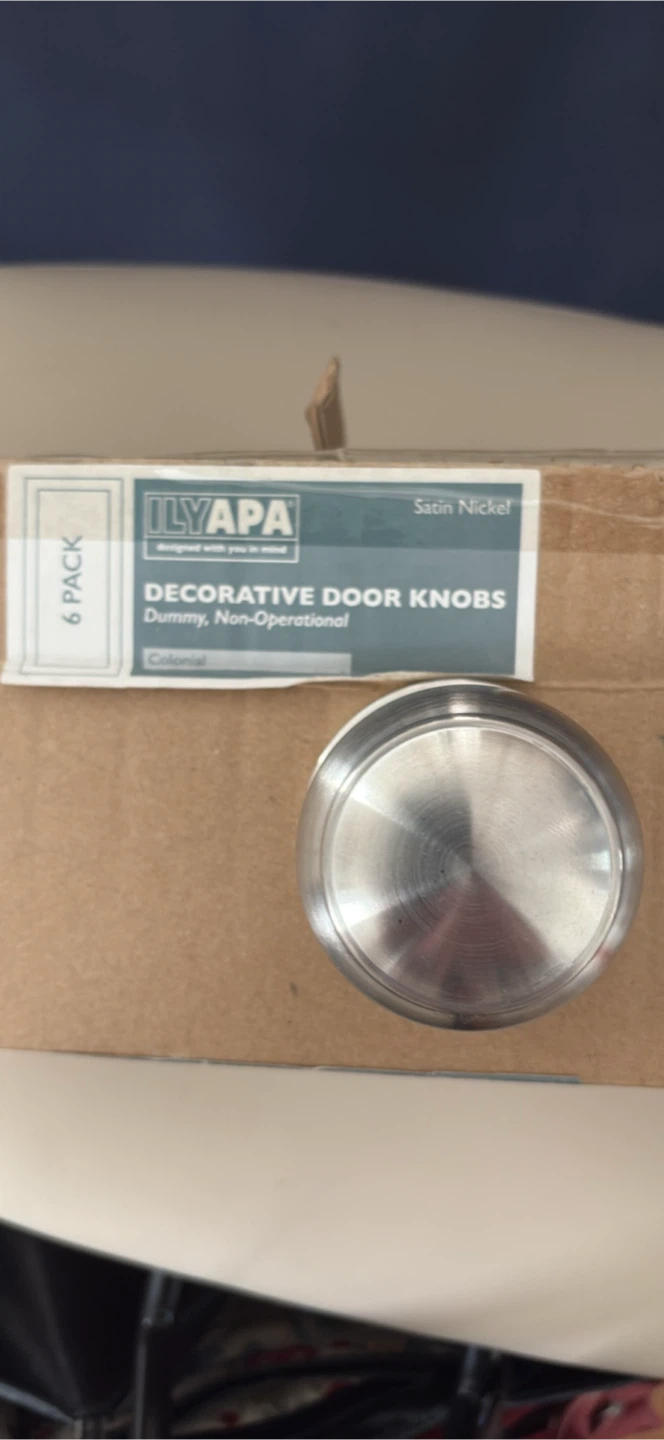 Decorative Door Knobs - Satin Nickel (6 Pack)