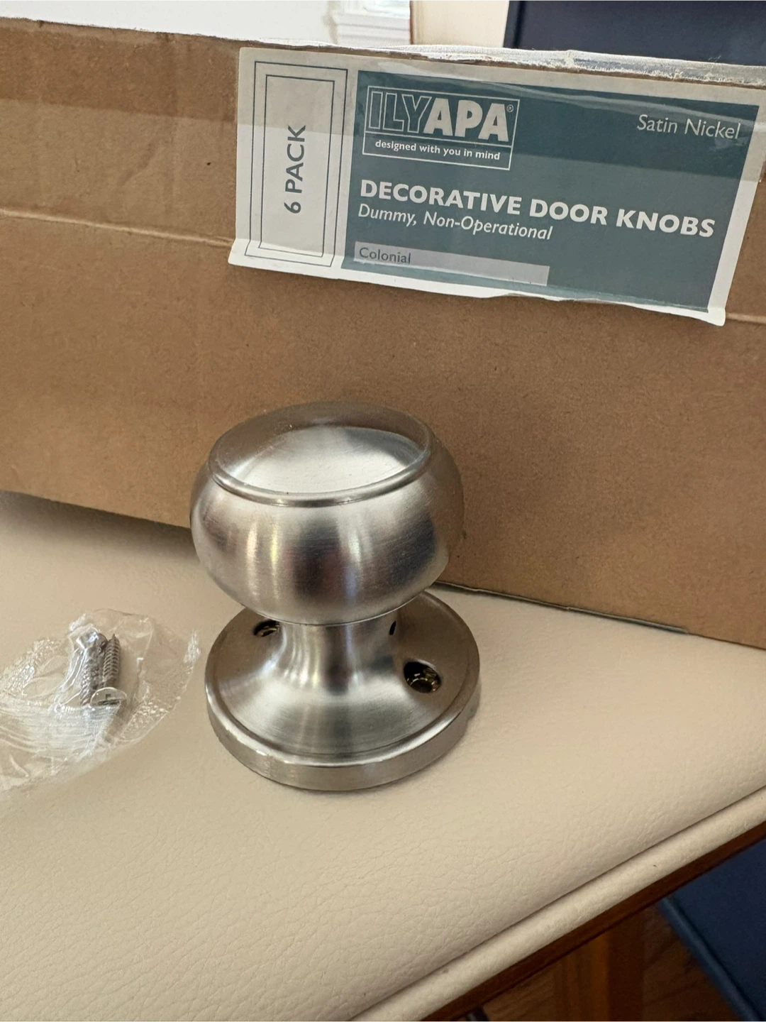 Decorative Door Knobs - Satin Nickel (6 Pack) - photo 2