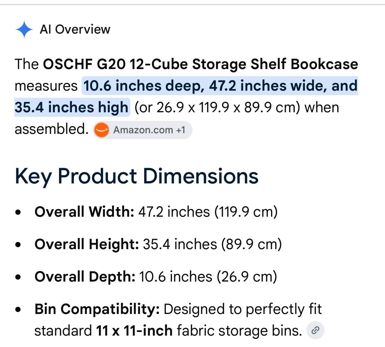OSCHF 12-Cube Storage Shelf Bookcase - Warm White - photo 4