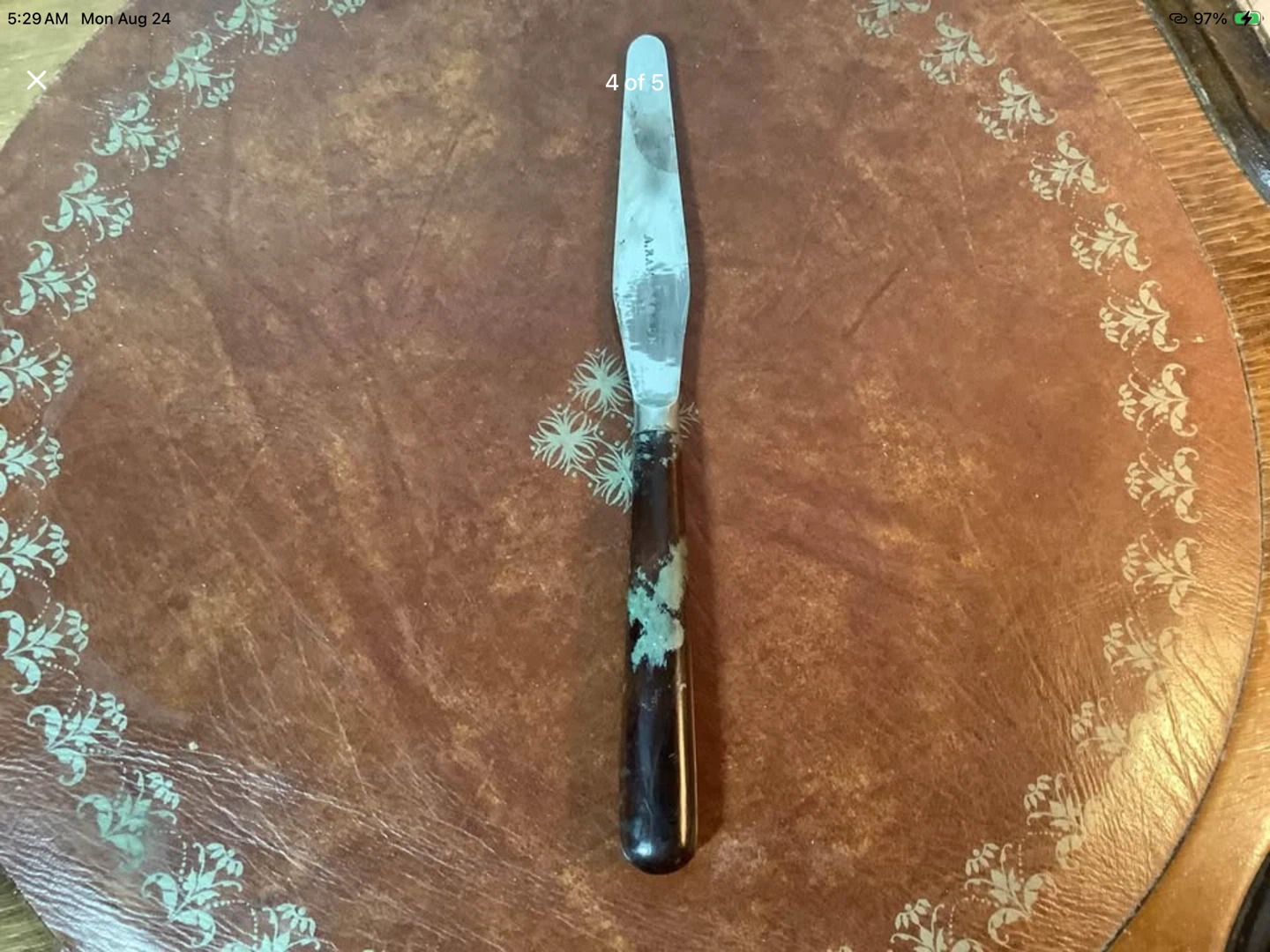 Early 1900’s A Ramsay & Son Palette Tool Bakelite Handle 🐞 - photo 3
