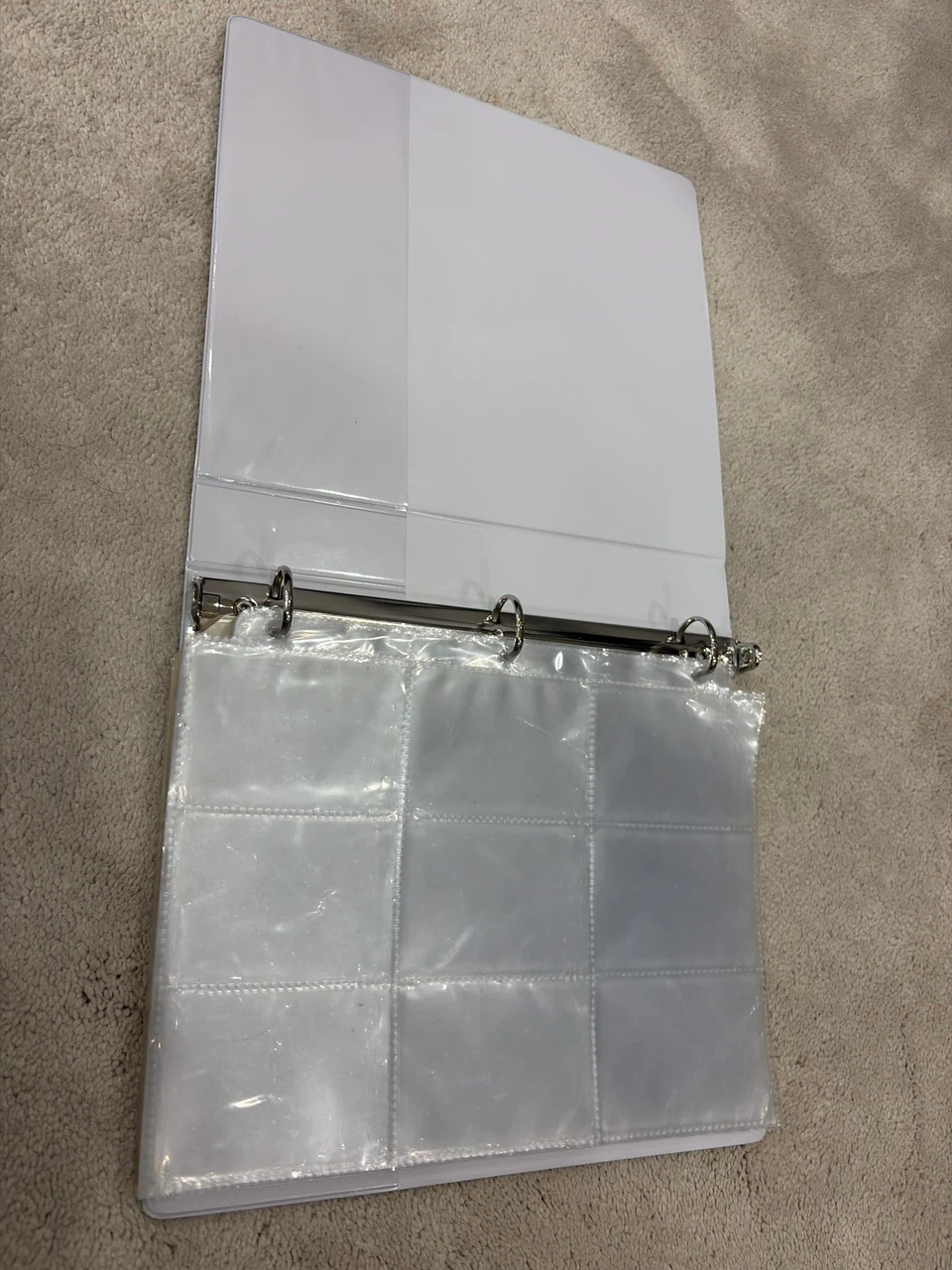 White 3-Ring Binder with Pokémon/sport Card Sleeves