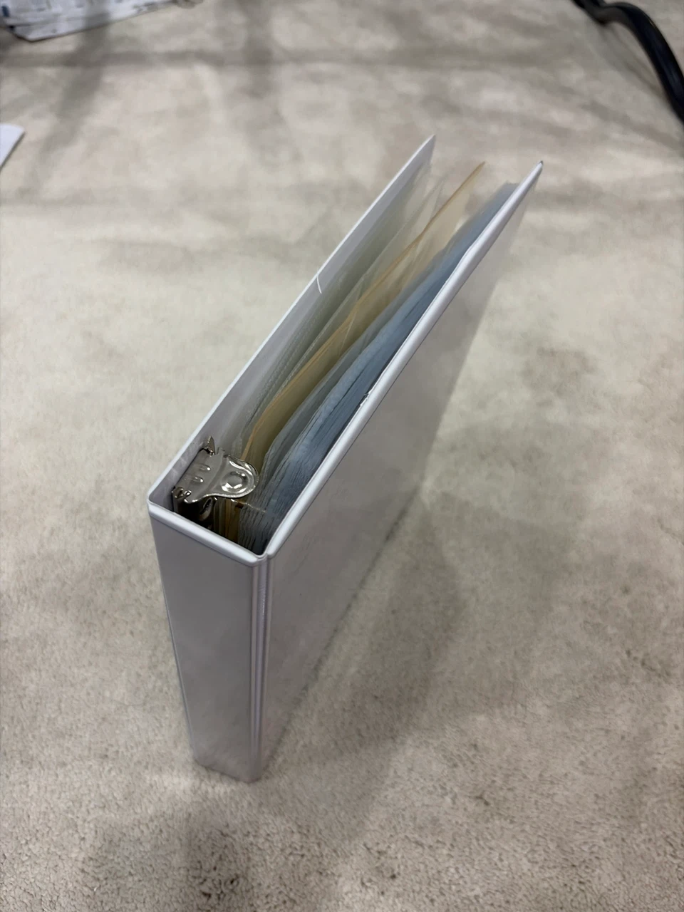 White 3-Ring Binder with Pokémon/sport Card Sleeves - photo 2