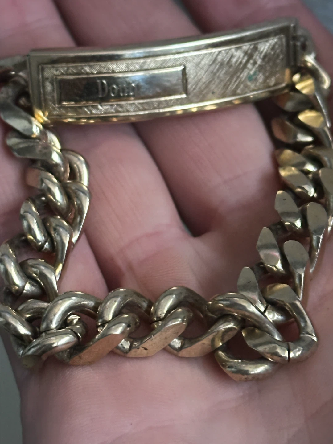 1970s spidel personalized Doug chunky men’s bracelet