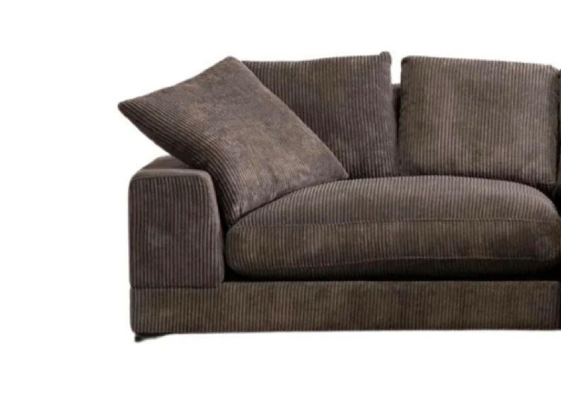 Brand new Moe’s left facing Plunge 3 seater in charcoal corduroy - photo 2