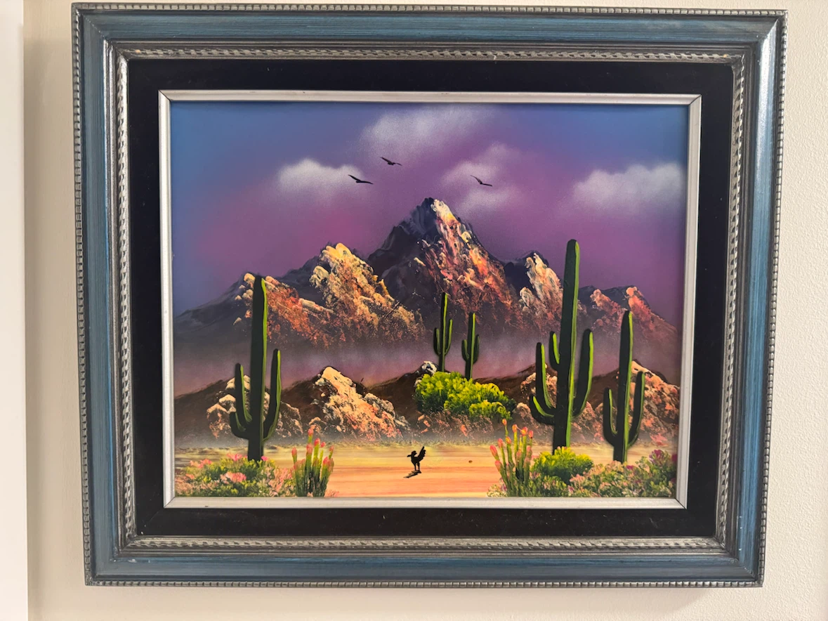 Oil Painting of New Mexico with “ The Road Runner “