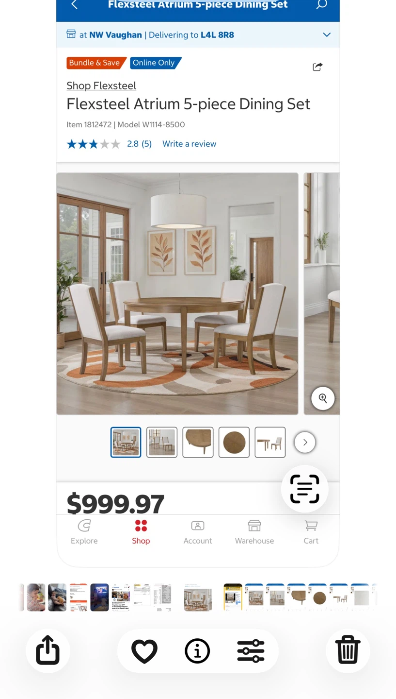 Flexsteel Atrium 5-Piece Dining Kitchen Set - photo 5