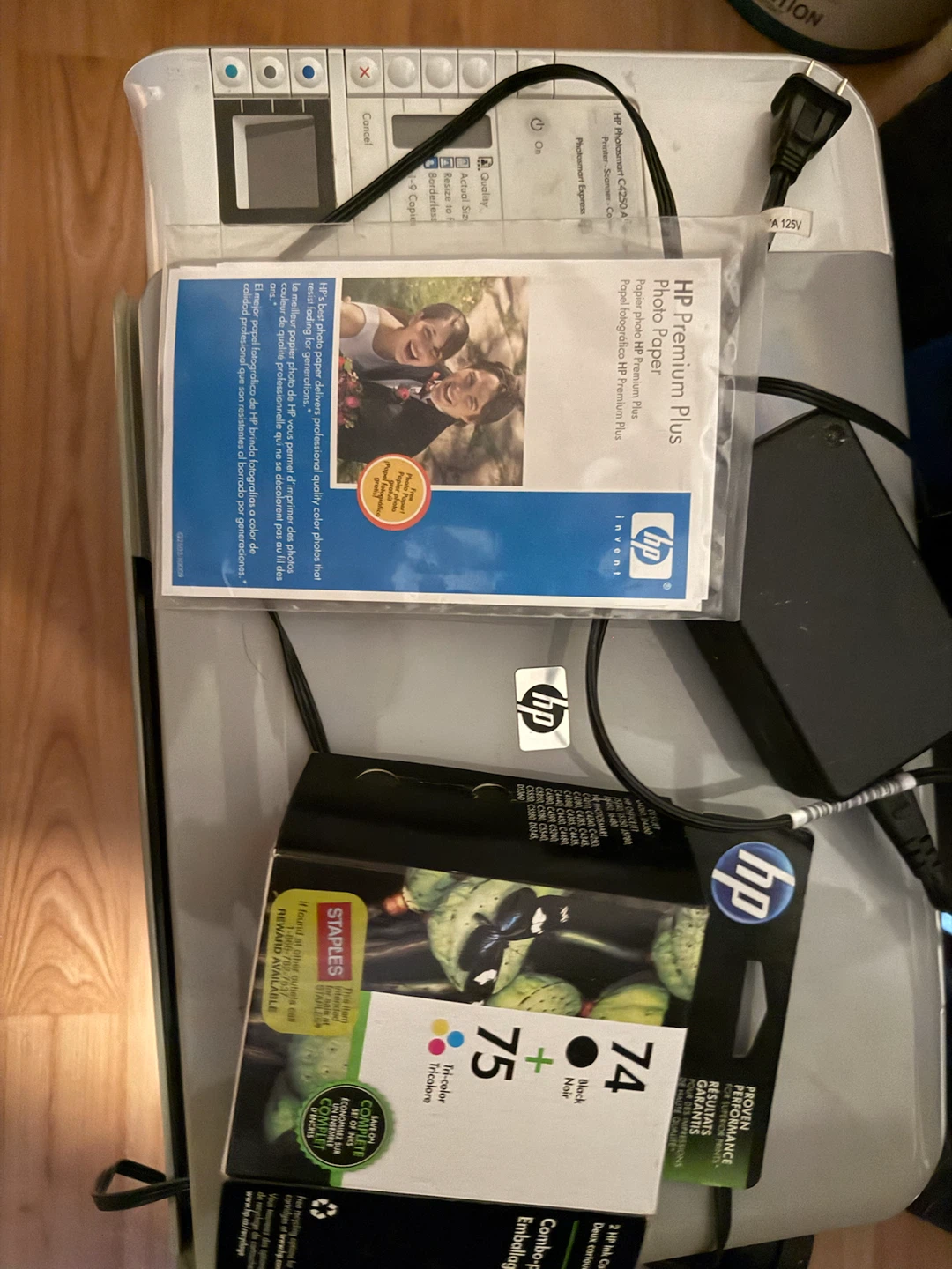 HP Photosmart C4250 Printer with Ink and Paper