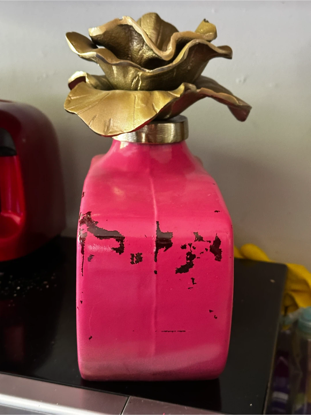 Large pink rose perfume bottle - photo 3