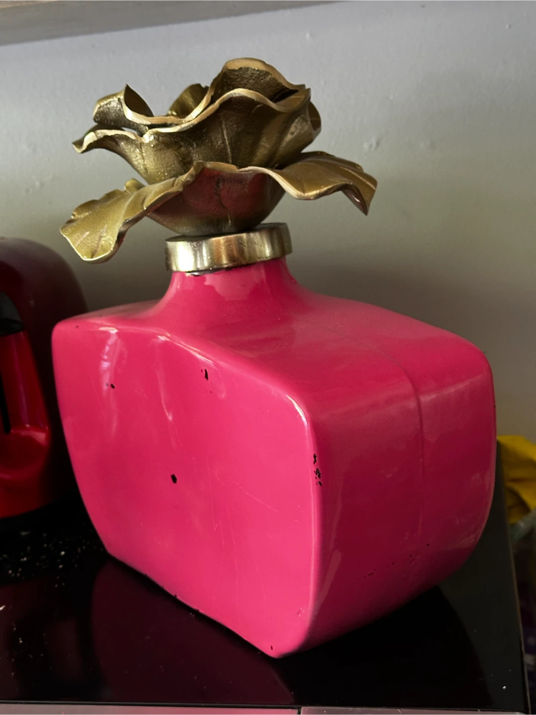 Large pink rose perfume bottle - photo 5