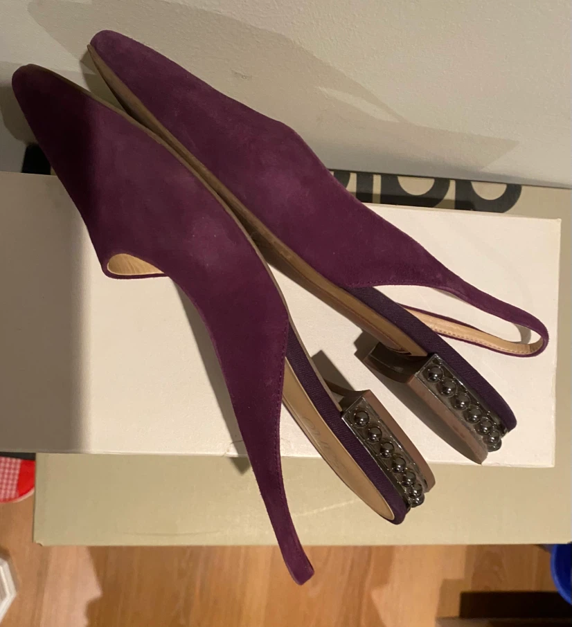 Franco Sarto Purple Suede Slingback Heels - photo 2
