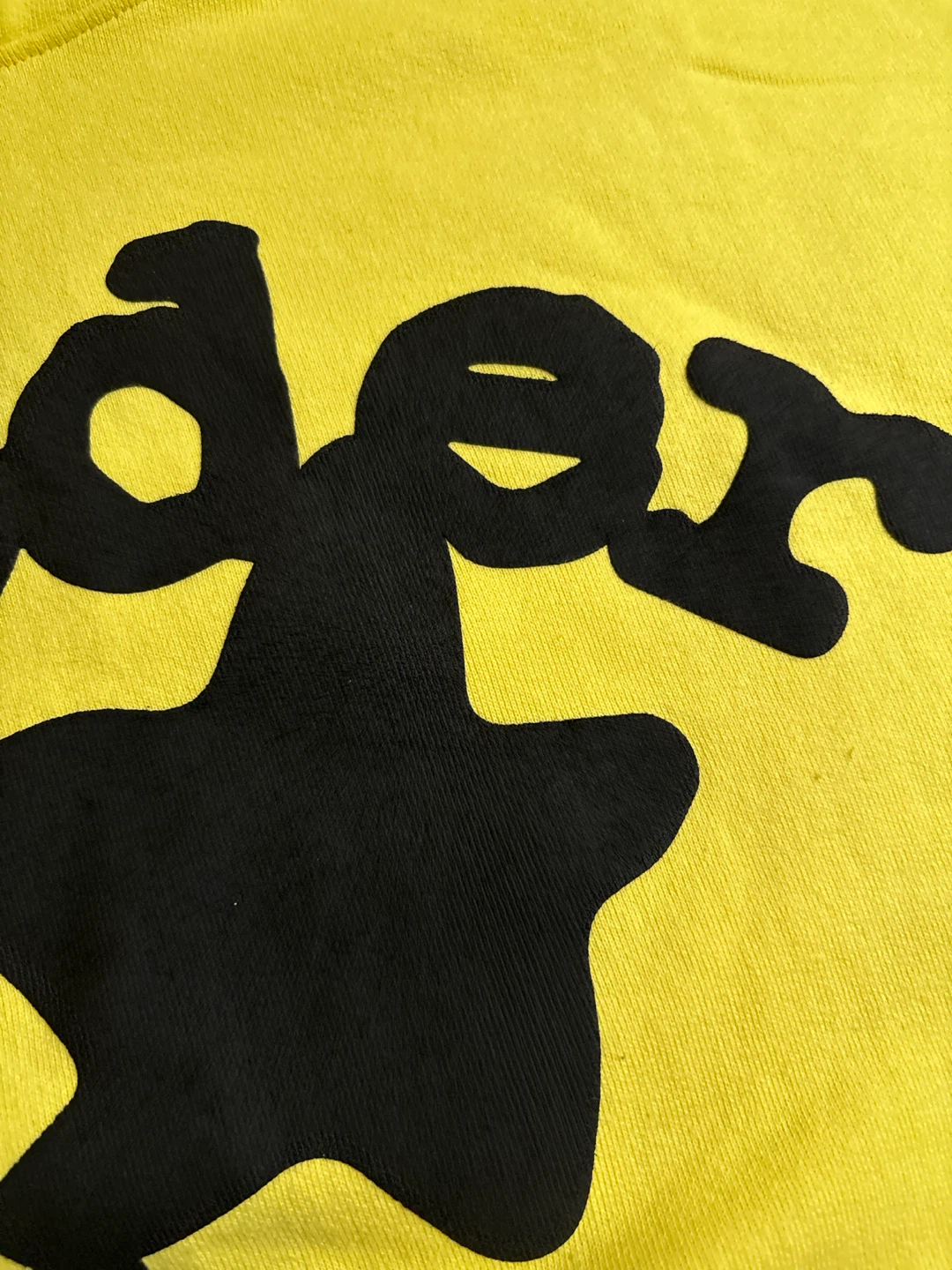 Spider Hoodie Yellow Black Stars Size XL - photo 3