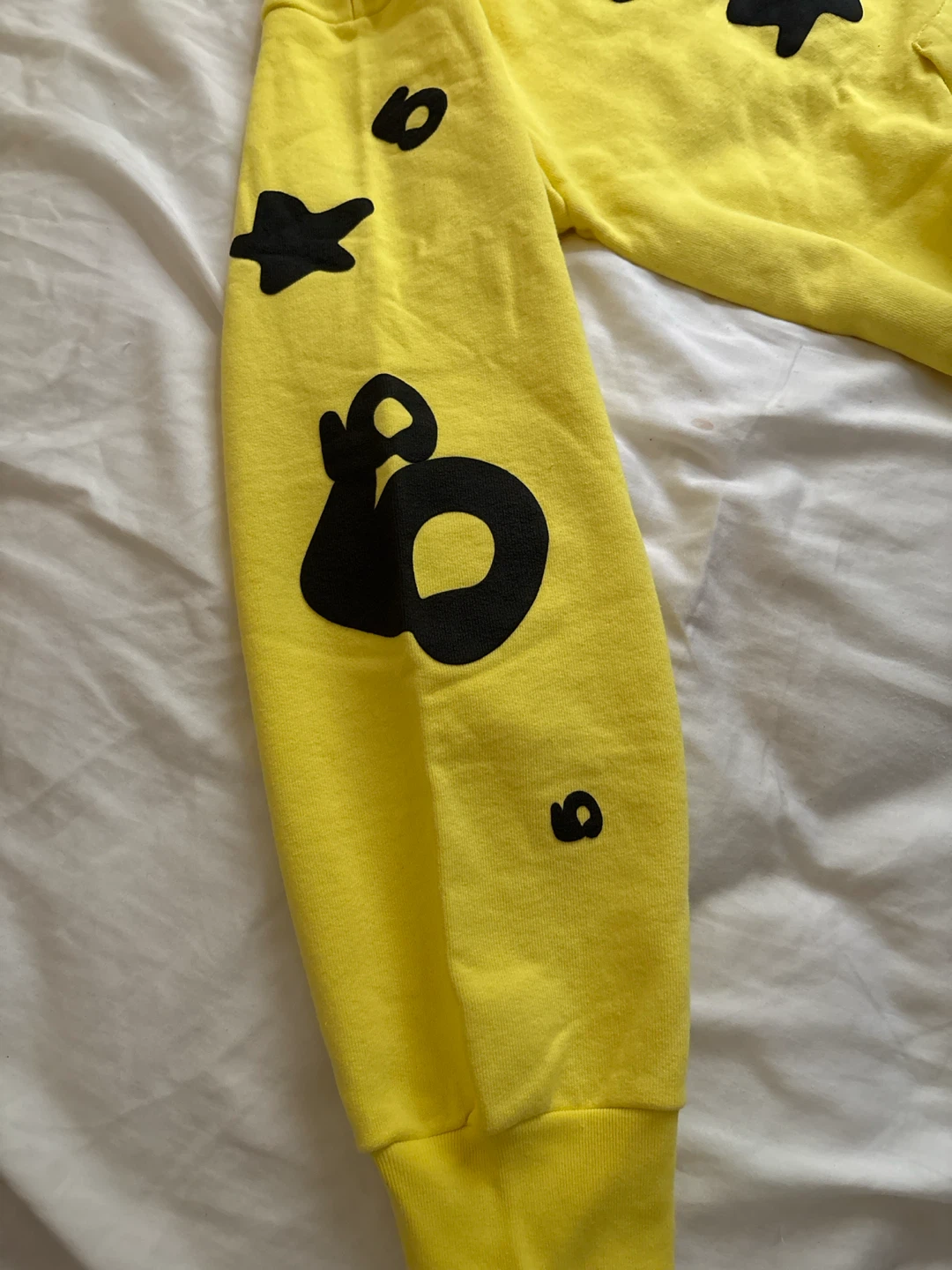 Spider Hoodie Yellow Black Stars Size XL - photo 5
