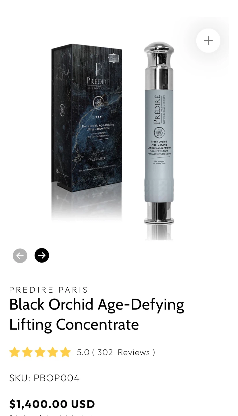 PREDIRE PARIS Black Orchid Age-Defying Lifting Concentrate - photo 2