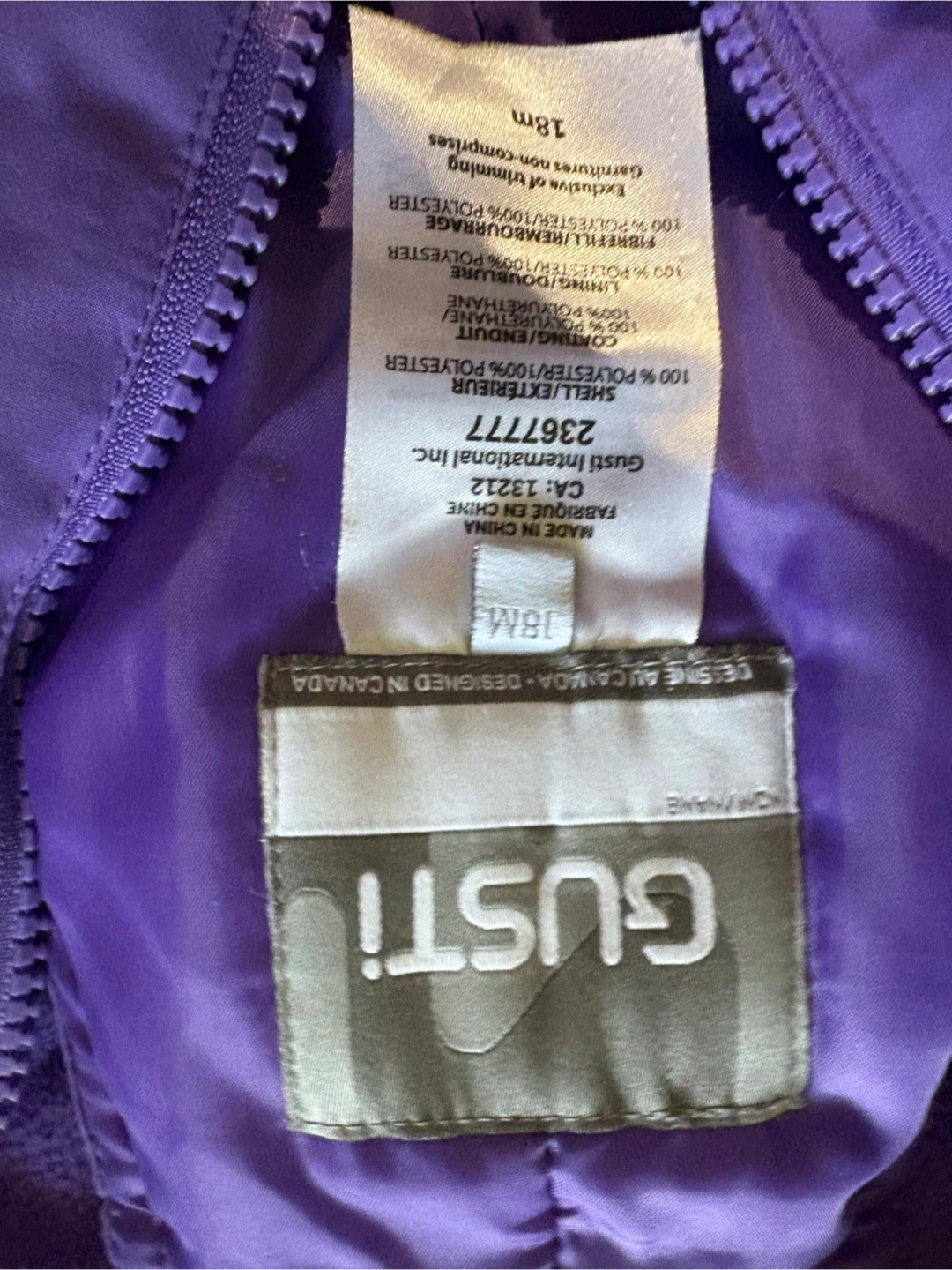 Gusti Girls Ski Suit - Purple Snowflake Pattern - photo 4