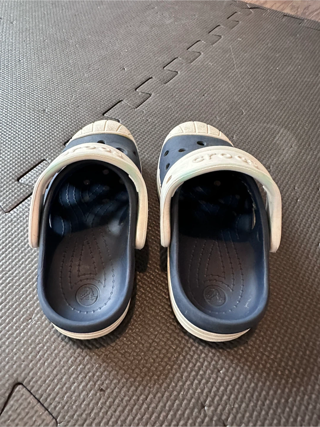 Kids Crocs Navy & White Clogs size C10 - photo 4