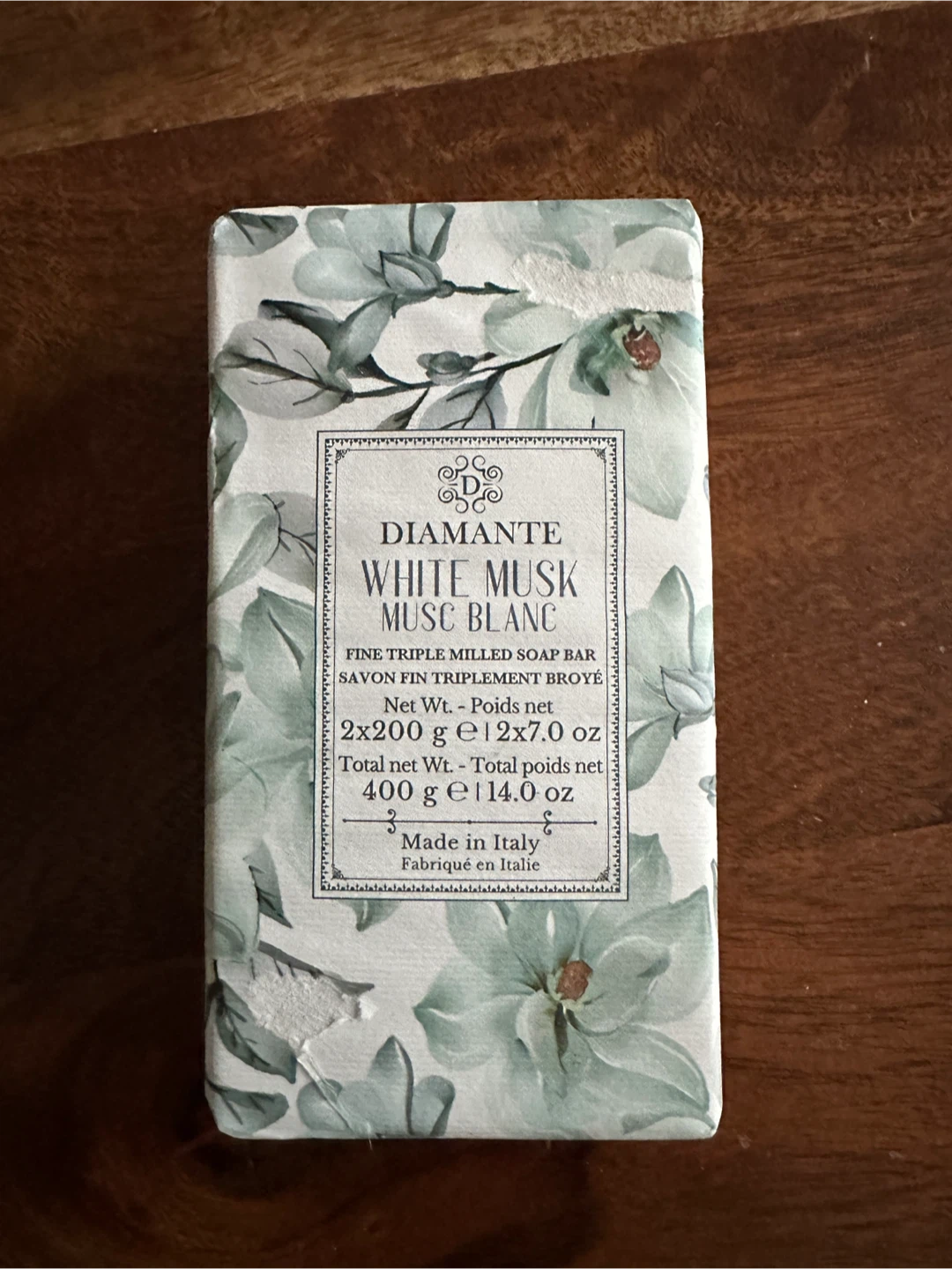 Diamante White Musk Triple Milled Soap Bar - 2 x 200g