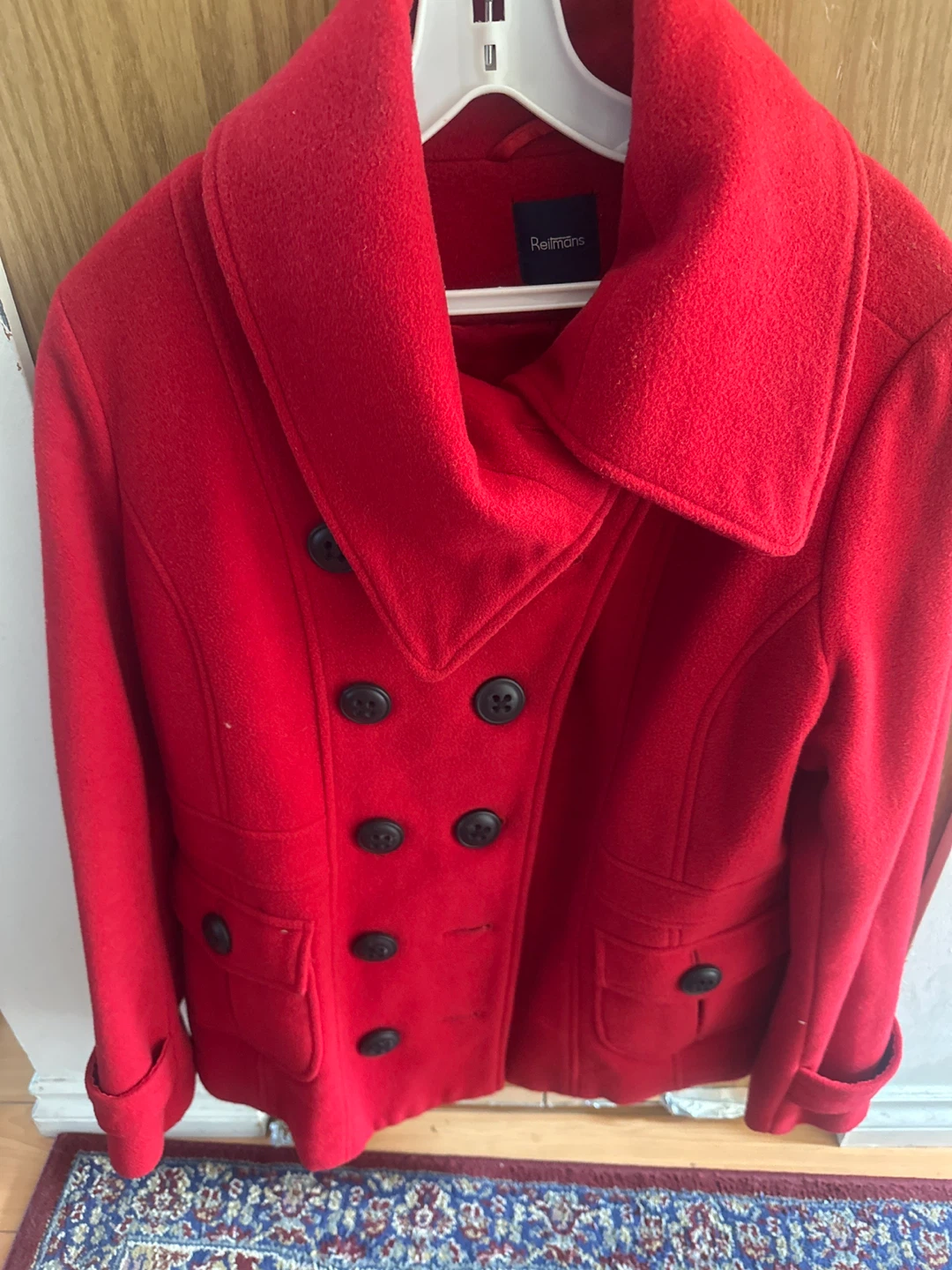 Reitmans red pea coat