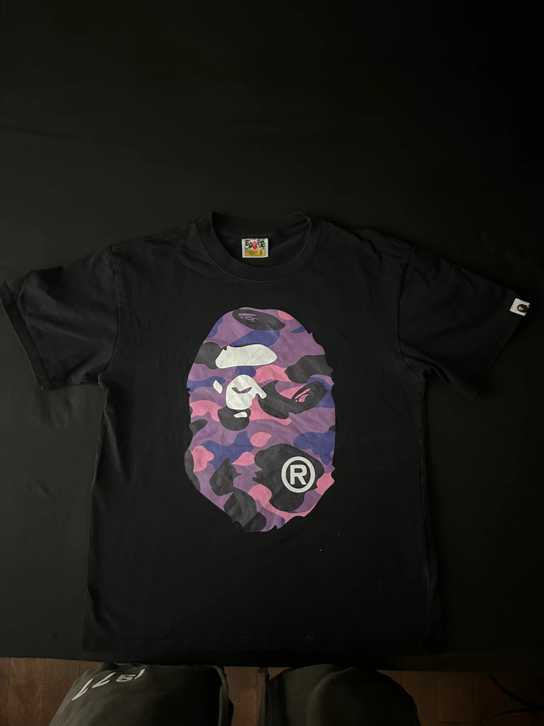 BAPE A Bathing Ape Camo Ape Head T-Shirt Size S