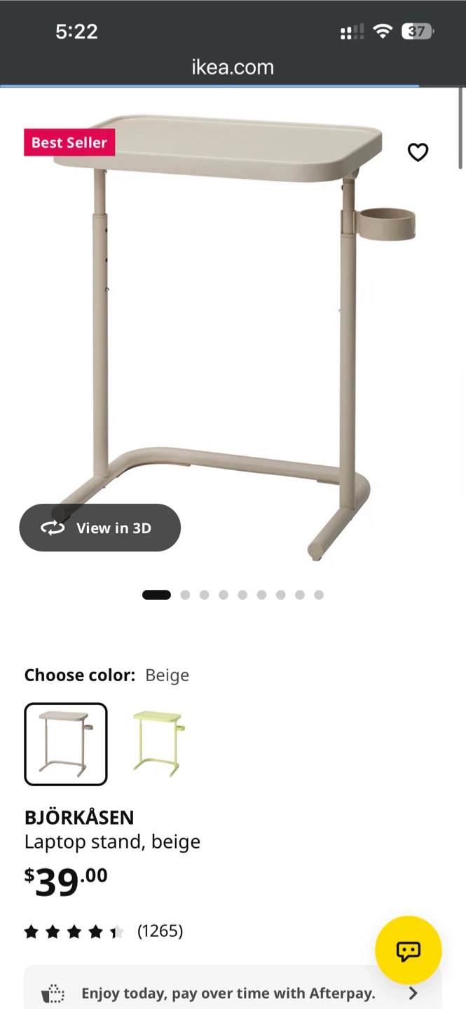 IKEA BJÖRKÄSEN Laptop Stand - Beige