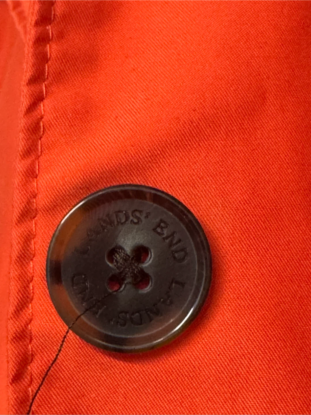Lands' End Orange Trench Coat - Size L - photo 3