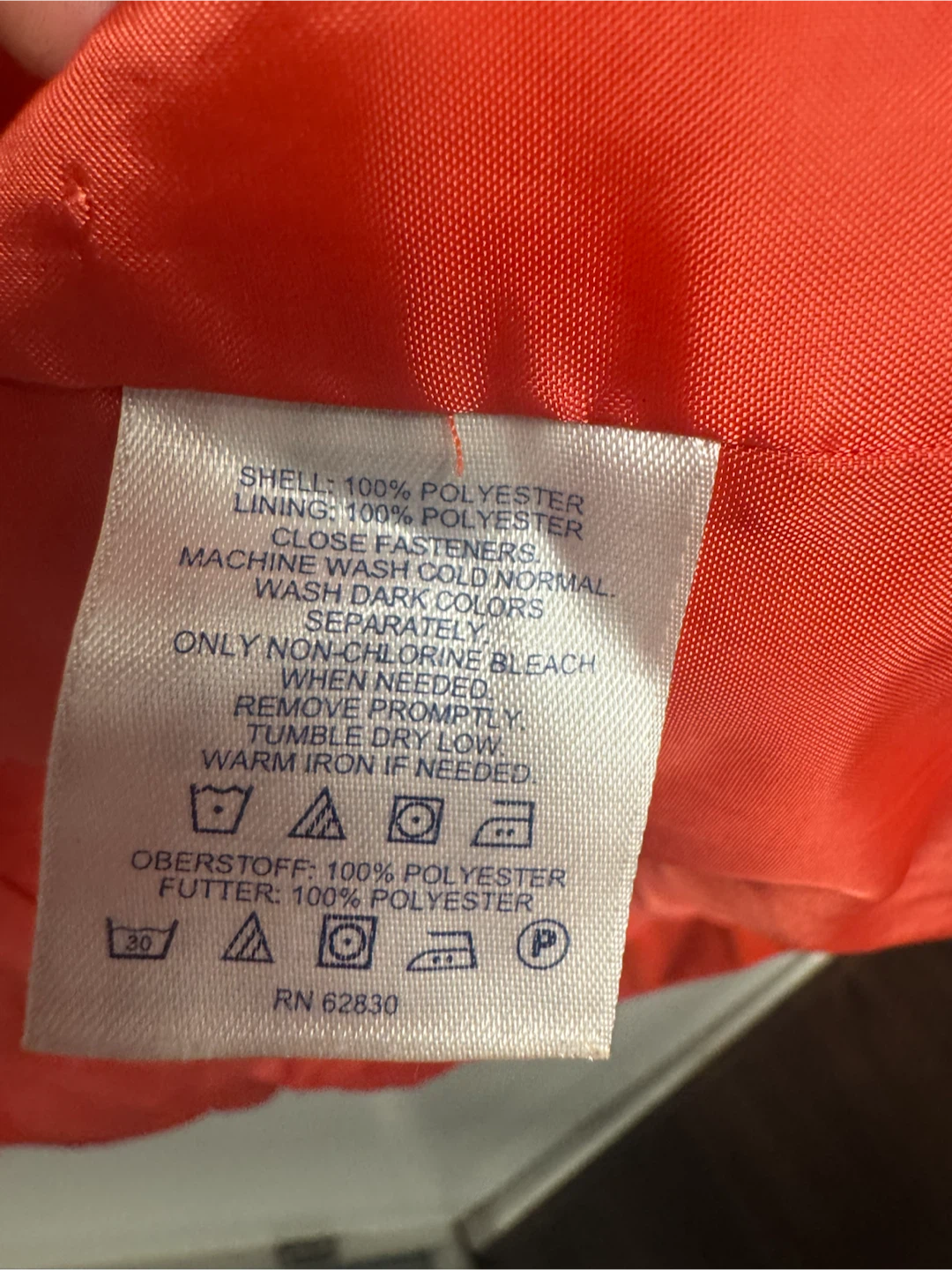 Lands' End Orange Trench Coat - Size L - photo 5