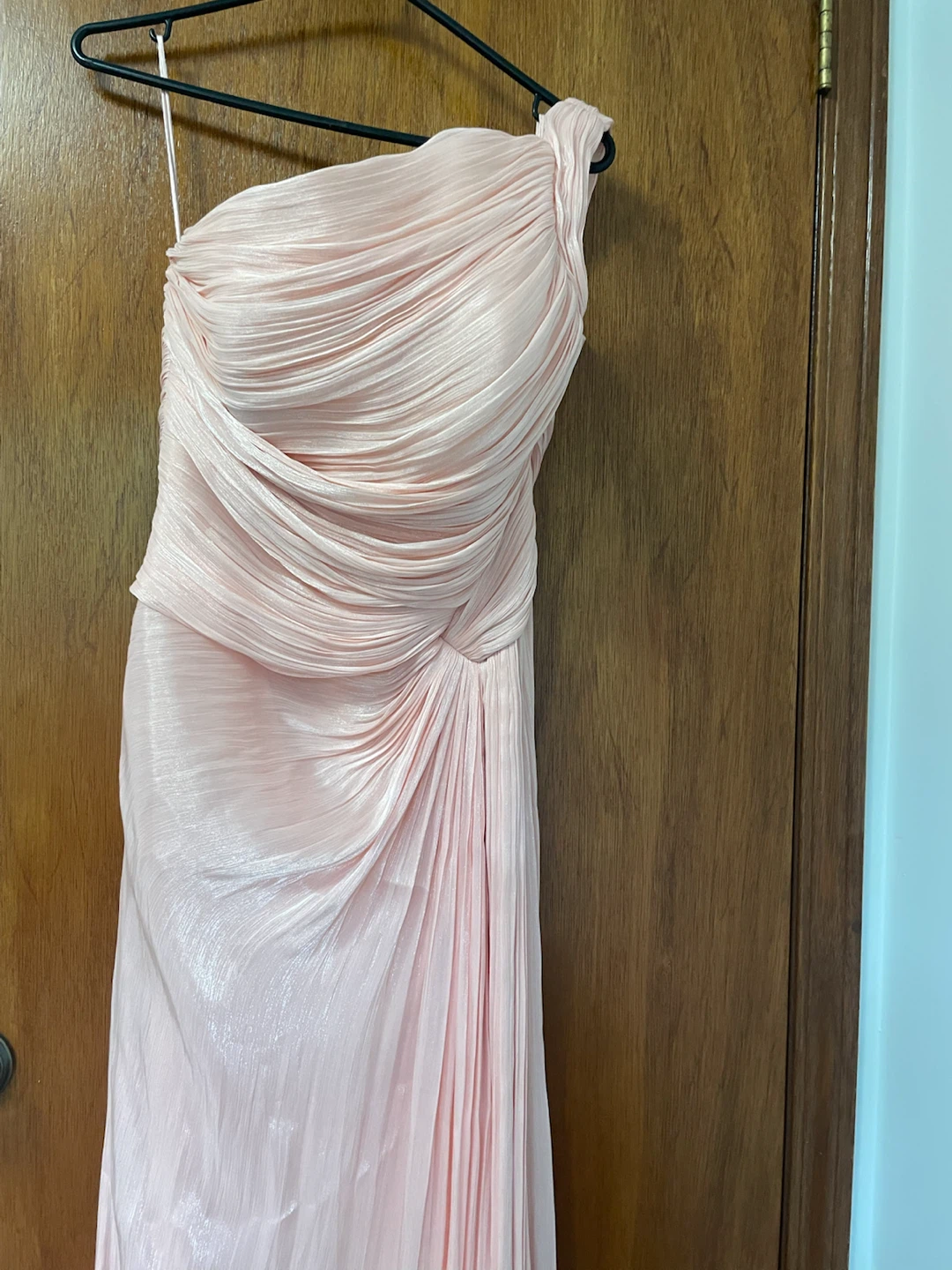 Peach One-Shoulder Evening Gown - photo 4