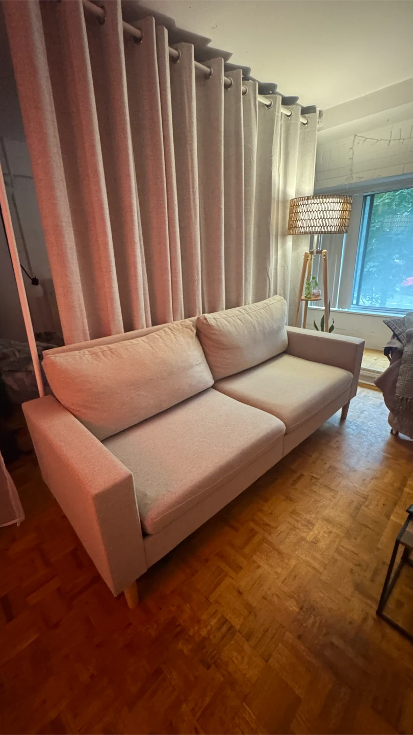 Two-Seater Sofa, Beige -Amazon