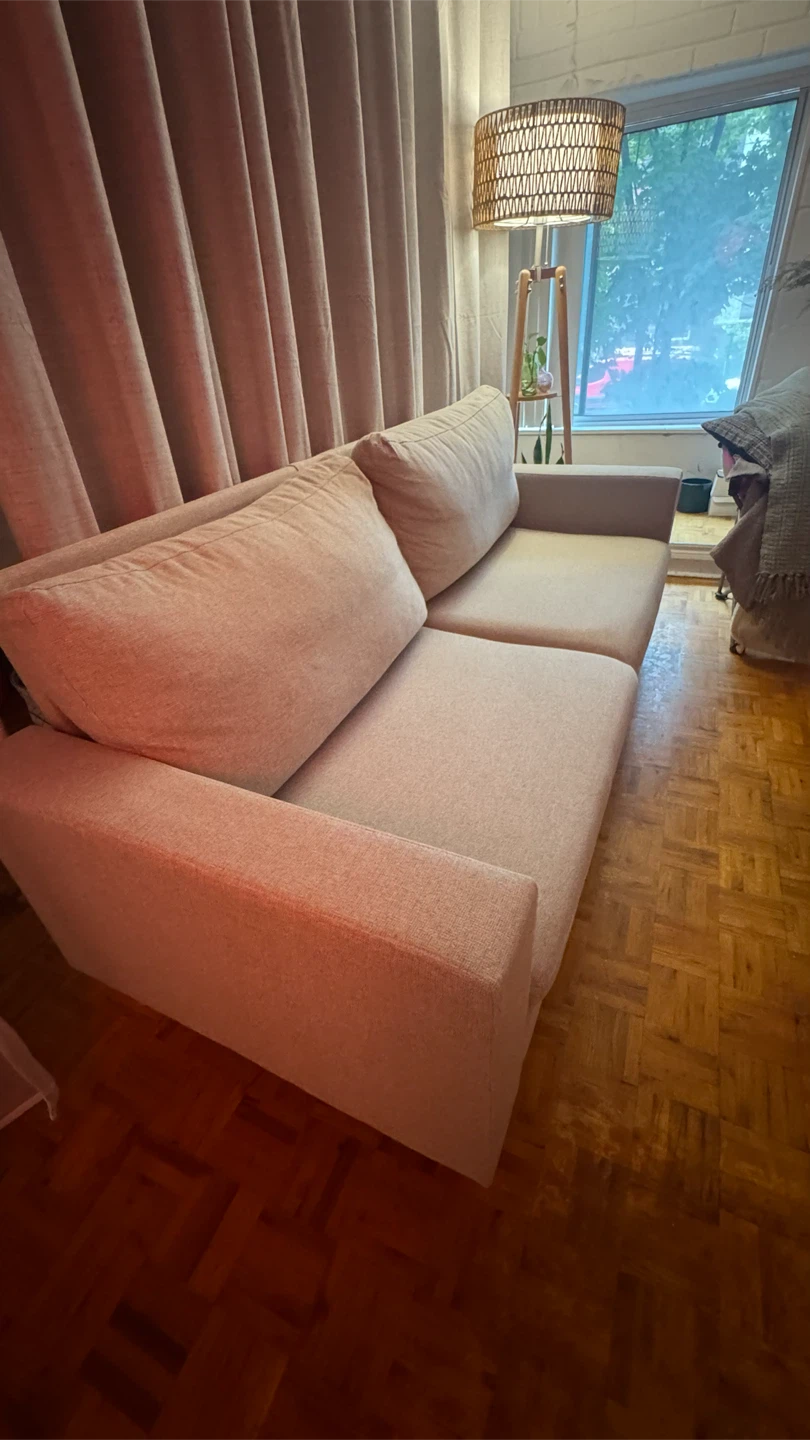 Two-Seater Sofa, Beige -Amazon - photo 2