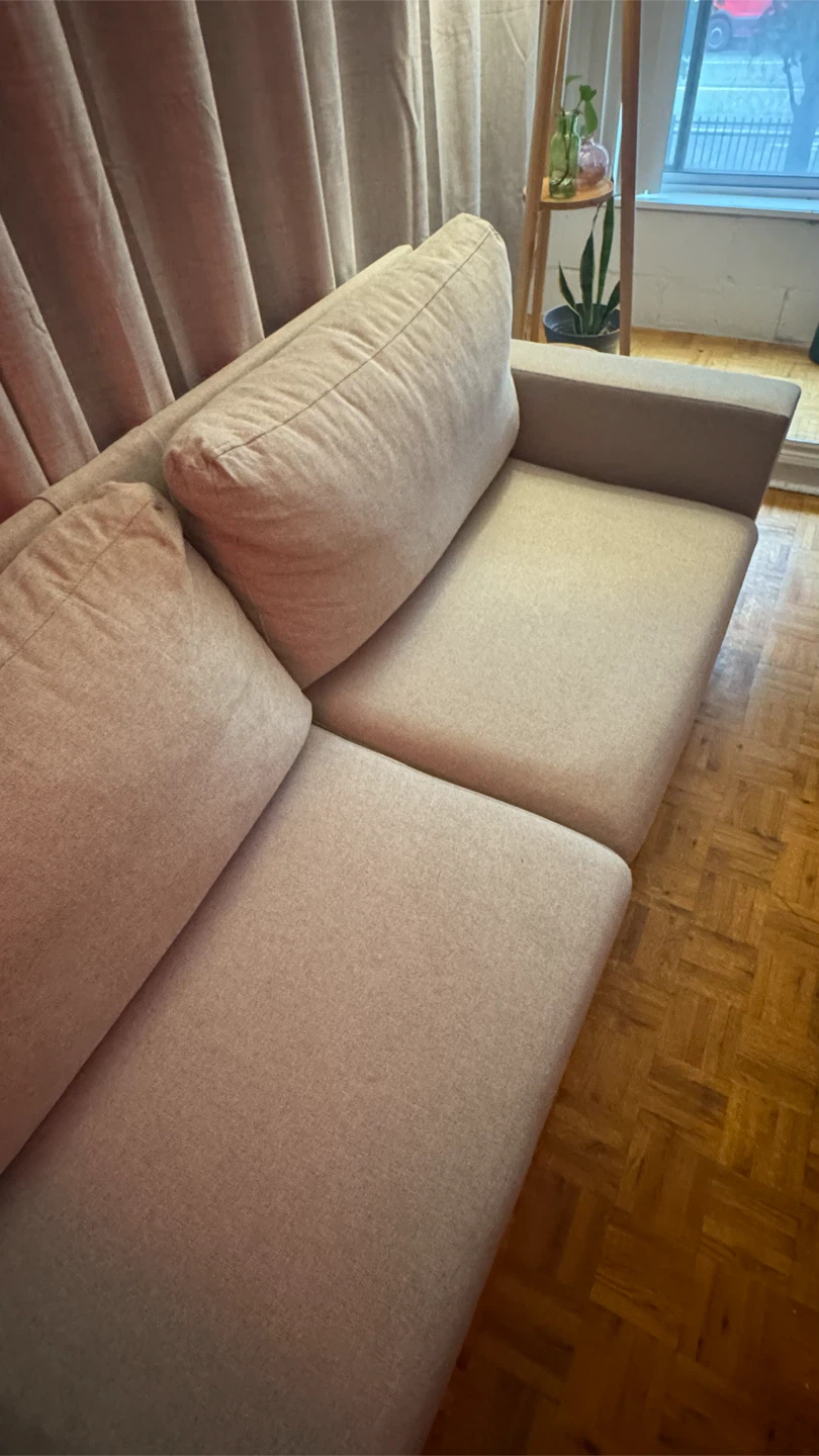 Two-Seater Sofa, Beige -Amazon - photo 3