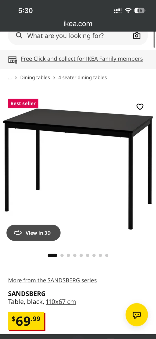 IKEA TARCLDO Desk Dining Table