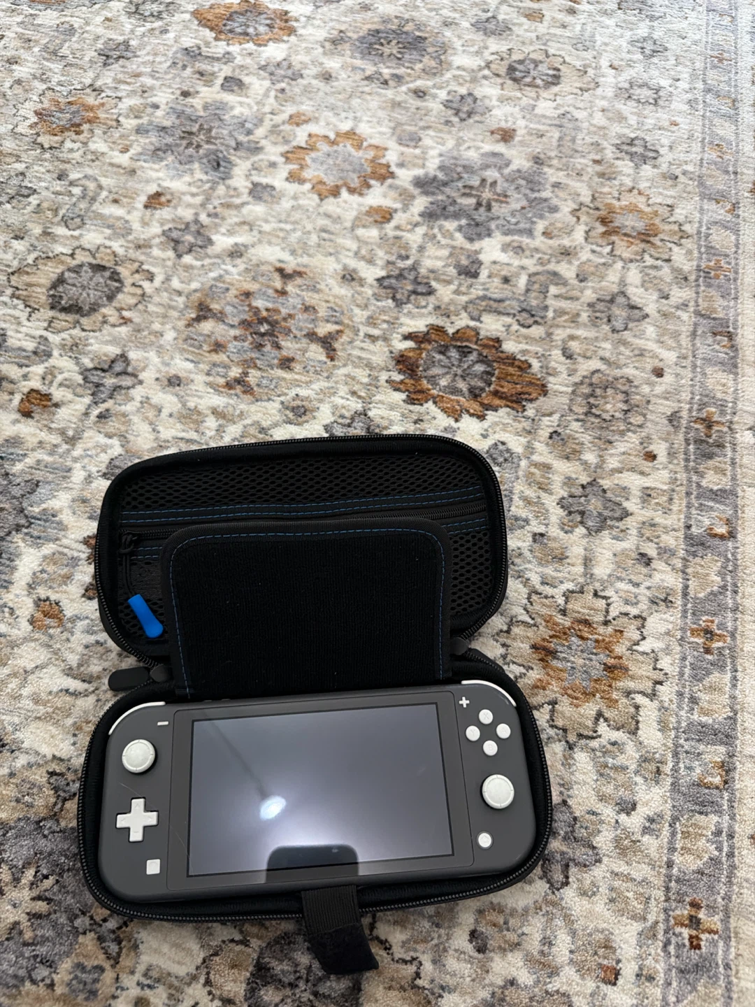 Grey Nintendo Switch Lite with Mario Kart Carrying Case