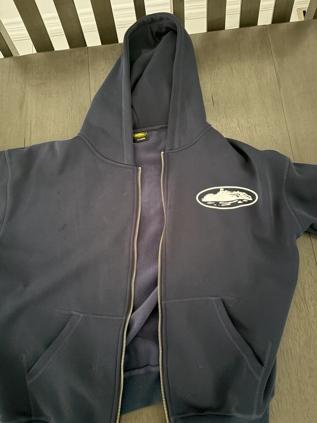 Cortez Navy Blue Hoodie and Sweatpants Set